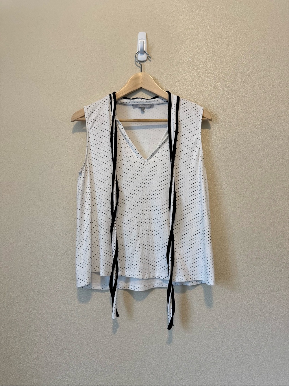 Polka Dot Tie Neck Blouse - Picture 2 of 5